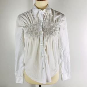 6397 Cotton Lightweight True White Long Sleeves Career Work Button Up Shirt
